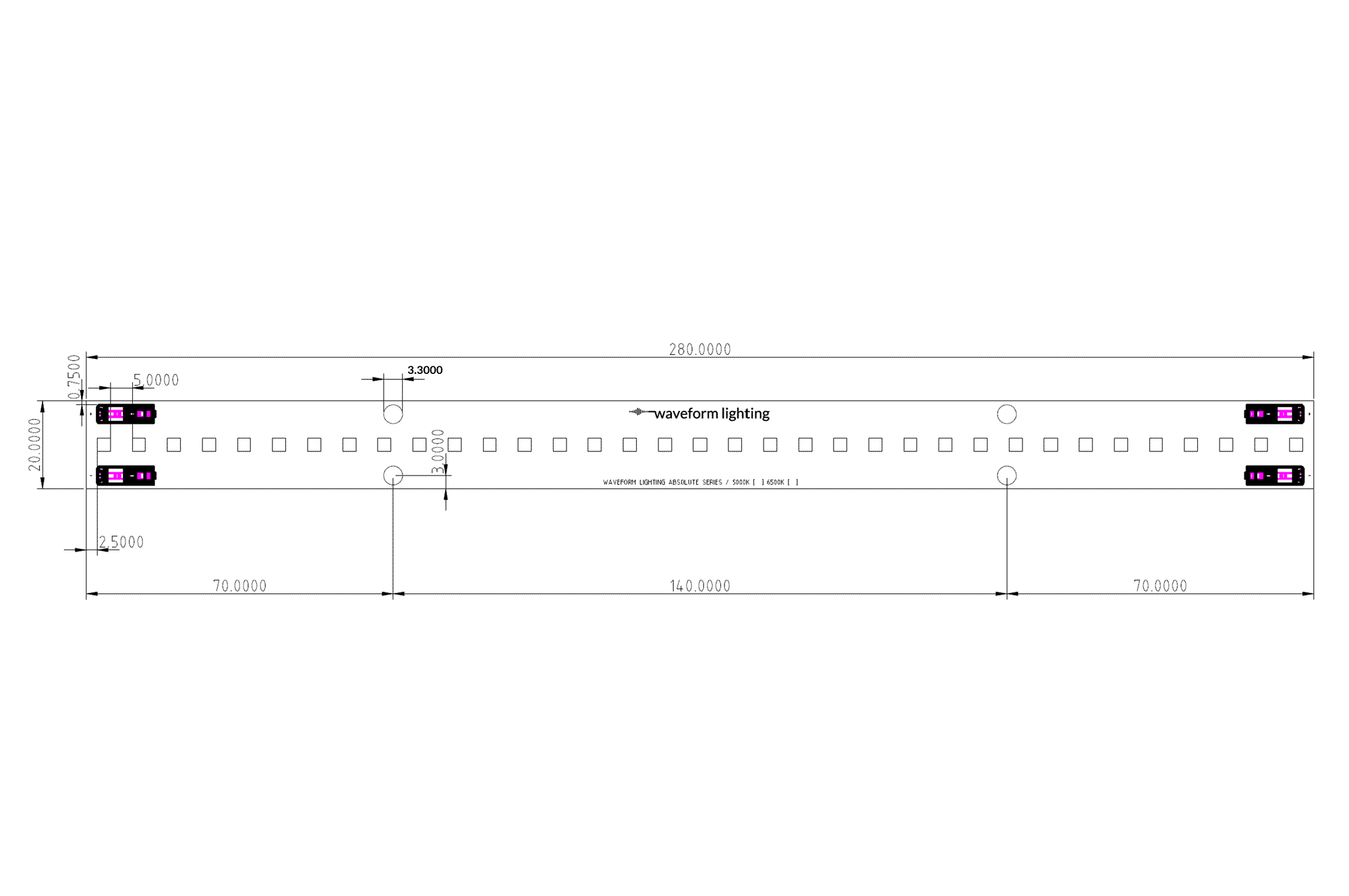 ABSOLUTE SERIES⢠LED Linear Module - 99 CRI - 1 ft / 280 mm MCPCB - Image 9